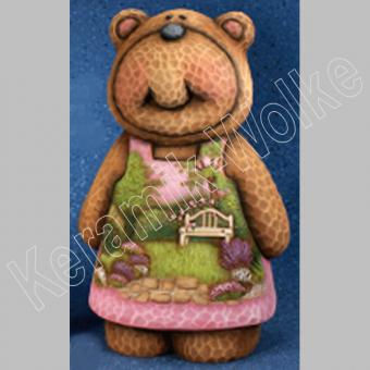 Garten-Teddy mit Motiv auf Kleid 